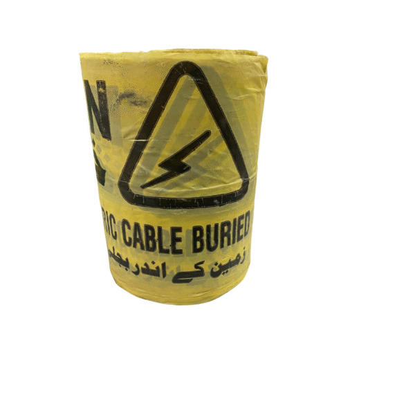 Electric Cable Buried Warning Tape – 300 Meter High-Visibility Yellow Roll