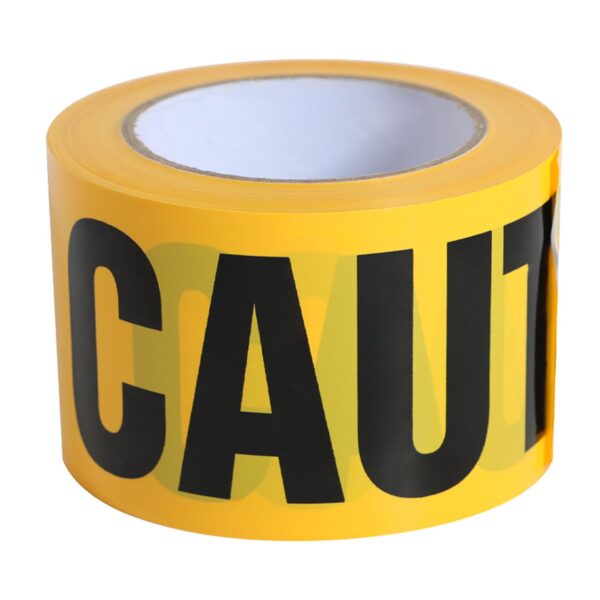 Caution Warning Tape – 100 Meter Yellow Safety Barrier Roll for Hazard Marking