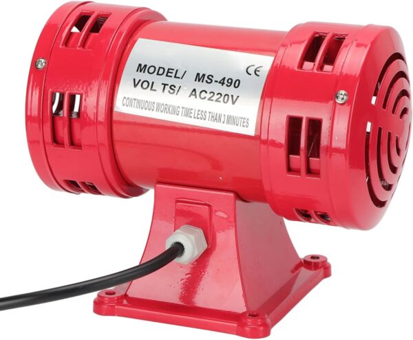Eujgoov MS‑490 High Decibel Two-Way Electric Motor Siren Alarm AC 220V – Industrial Air Raid & Safety Alarm