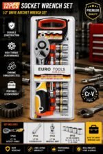 1/2" Drive Socket Wrench Set (12-Piece) - Chrome Vanadium