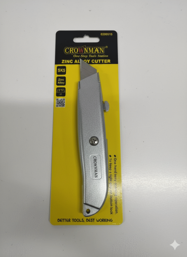 Heavy Duty Box Cutter - CROWNMAN Zinc Alloy SK5 Knife