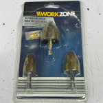WORKZONE 3-Piece HSS Mouth Lift Drill Set - Titanium Coated Step Drills for Sheet Metal & Car Bodywork