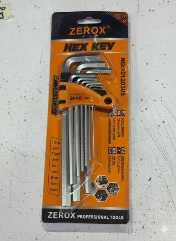 Zeroy Metric Hex Key Set (1.5mm-10mm) - Allen Wrench Tool Kit