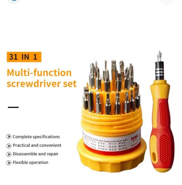 31-in-1 Precision Screwdriver Set | Magnetic Mobile Repair Tool Kit for Electronics