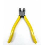 Heavy-Duty Flat Nose Lineman's Pliers (Yellow Handle) - Square Jaw, Spring Loaded