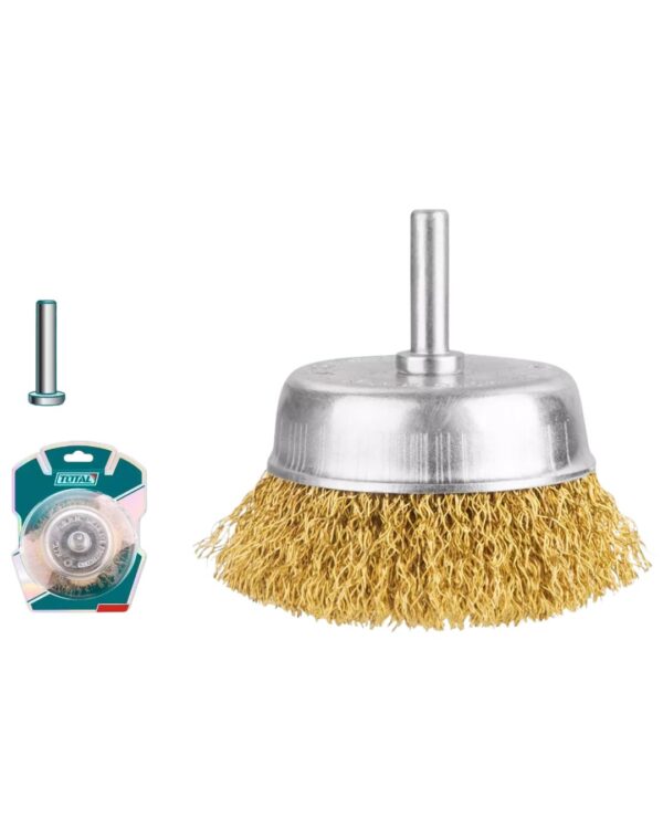 TAC33031 75mm Wire Cup Brush with Shank for Drill & Grinder | Rust Removal & Surface Cleaning Tool