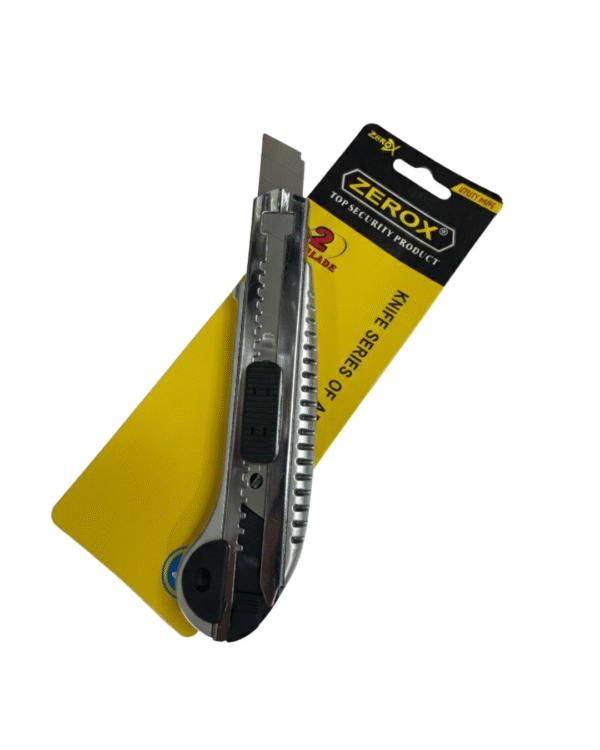 Heavy-Duty Retractable Utility Knife - Metal Body with Locking Slider