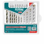 Total 19pcs Drill Bits and Screwdriver Set – Model TACSDB1901