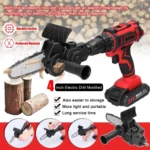 4″ Electric Drill to Chainsaw Conversion Tool – Drill Attachment for Wood Cutting - Image 2