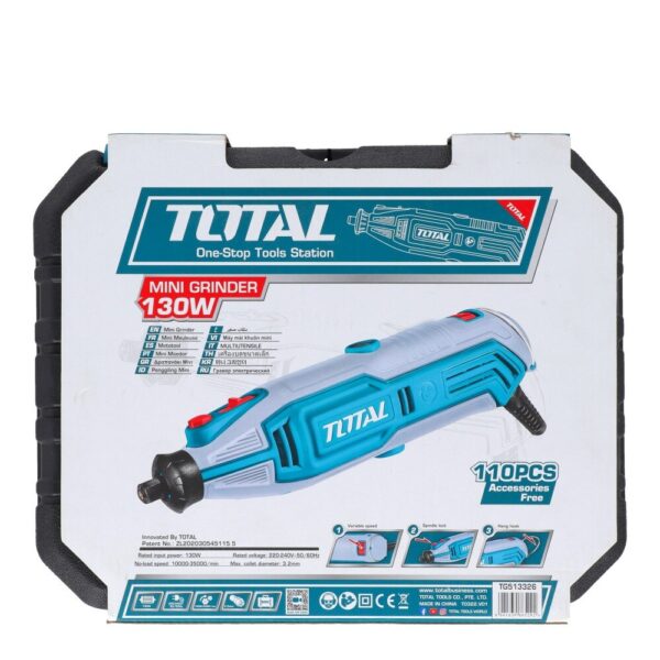 Total 12V Cordless Impact Drill TIDLI12202 – 12 V Power Tool with LED Work Light & Accessories