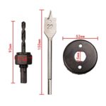 3-Piece Hole Saw Lock Installation Kit – 54 mm & 22 mm Wood Drilling Set with Mandrel for Door & Woodwork - Image 2