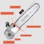 12″ Chainsaw Attachment for Angle Grinder – Wood Cutting Converter Accessory - Image 2
