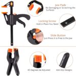 16.5″ Quick Release One-Handed Bar Clamp – Medium-Size Speed Clamp for Woodworking & DIY Projects