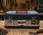 Heavy Duty Plastic Tool Box with Metal Locks 13.5 Inch