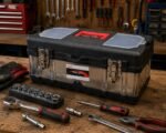 Heavy Duty Plastic Tool Box with Metal Locks 13.5 Inch - Image 2