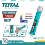 Digital Total Tester Pen with LED & Sound Alarm Total THT29100026 Non-Contact AC Voltage Detector 12V–1000V