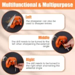 Multipurpose Drill Bit Grinding Sharpener ,Electric Impact Drill Knife Sharpener ,Disposable Double-sided Polishing - Image 5