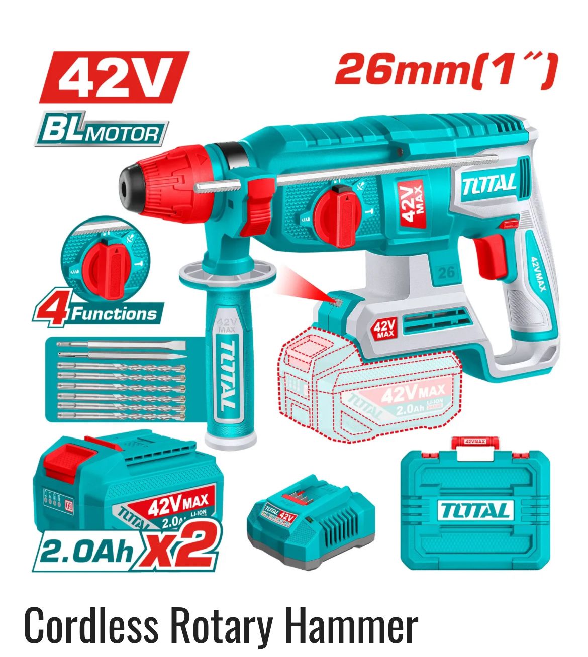 WhatsApp-Image-2025-08-01-at-02.47.12_3252fc60 Total 42v Cordless rotary hammer TRHLI422682 - Image 1