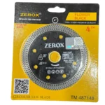 ZEROX 4 Inch Thin Turbo Diamond Blade – Flower Black Cutting Disc for Tile, Marble & Granite (105mm)