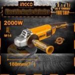 INGCO 7 Inch Angle Grinder AG200018 – 2000W Heavy Duty Cutting Machine