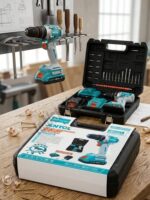 ANTOL 20V Cordless Brushless Impact Drill Set – 40N.M Heavy Duty Hammer Drill with 2 Batteries (28 Pcs) - Image 4