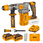 INGCO CRHLI202882 20V Cordless Rotary Hammer Drill 28mm SDS Plus Brushless - Image 2