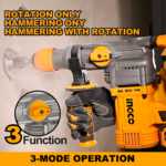 INGCO CRHLI202882 20V Cordless Rotary Hammer Drill 28mm SDS Plus Brushless - Image 6