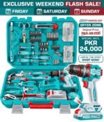 Professional 166PCS Total Tool Kit with 20V Drill