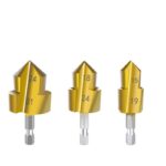 3 Piece HSS Step Drill Set Titanium Coated – Workzone Multi Size Drill Bits for Sheet Metal & Car Body Work - Image 2