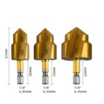 3 Piece HSS Step Drill Set Titanium Coated – Workzone Multi Size Drill Bits for Sheet Metal & Car Body Work