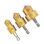 3 Piece HSS Step Drill Set Titanium Coated – Workzone Multi Size Drill Bits for Sheet Metal & Car Body Work - Image 4