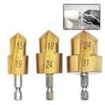 3 Piece HSS Step Drill Set Titanium Coated – Workzone Multi Size Drill Bits for Sheet Metal & Car Body Work - Image 3