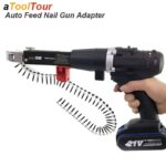 Automatic Screwdriver Chain Nail Gun Adapter – Auto Feed Drill Attachment for Woodwork & Construction