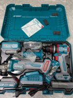TOTAL TCKLI2027310 Cordless 2 Pcs Combo Kit – 20V Brushless Drill & Angle Grinder Set - Image 3