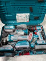 TOTAL TCKLI2027310 Cordless 2 Pcs Combo Kit – 20V Brushless Drill & Angle Grinder Set - Image 4