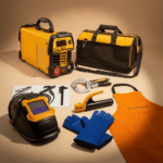 INGCO COS25075 7 Pcs Welding Machine Set – 200A MMA Inverter Welder Kit with Helmet, Gloves & Accessories - Image 4