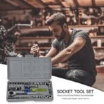 AIWA 40 PCS Combination Socket Ratchet Wrench Set | Metric & SAE Socket Tool Kit - Image 2