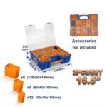 Wadfow WTB1633 2PCS 16.5 Inch Plastic Organizer Box Set