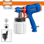Buy Wadfow WEG1A18 500W Electric Spray Gun with 800ml container, copper nozzle and 390ml/min paint flow for easy painting.