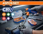 WADFOW 45 Pcs T-Handle Wrench Screwdriver Set WSS8B45 - Image 2